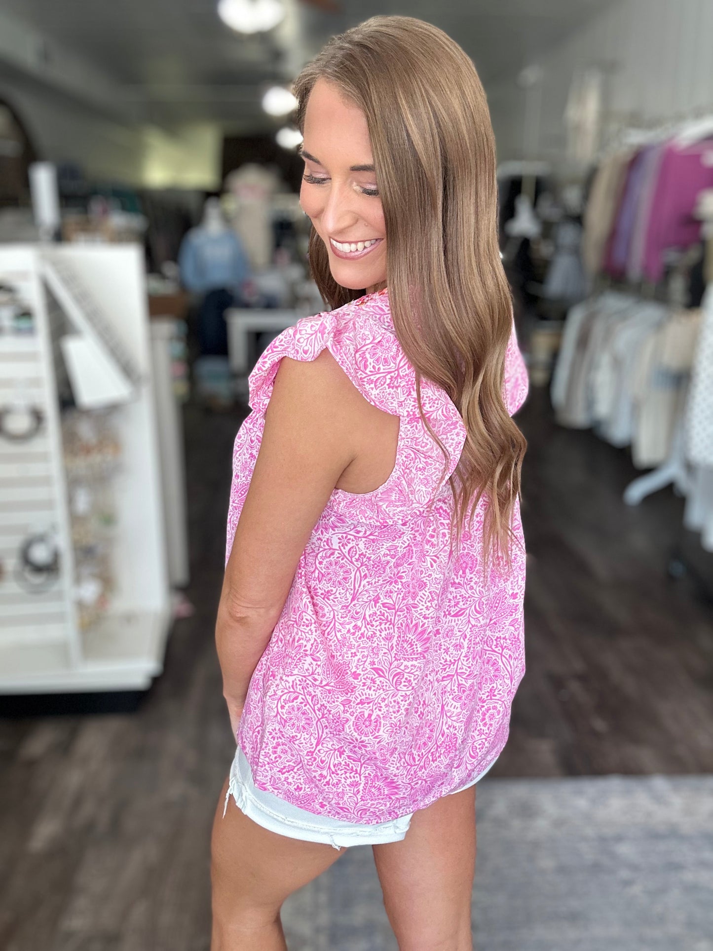 Just A Feeling Embroidered Floral Top