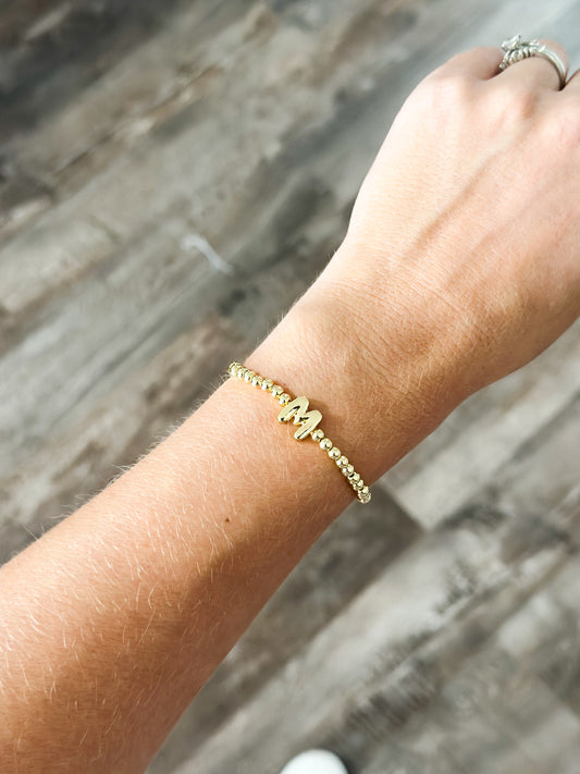 Initial Bubble Stretch Bracelet - M