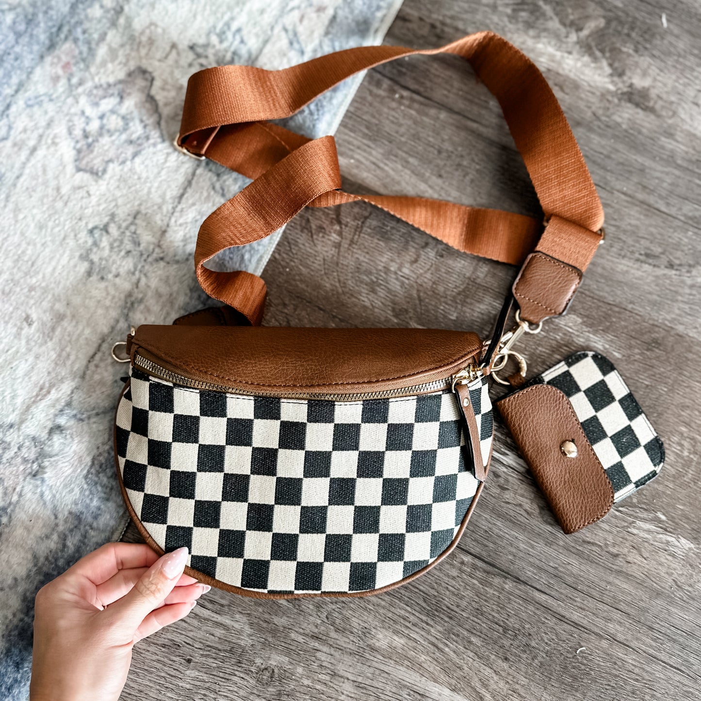 Heart Racer Sling Bag (Brown)