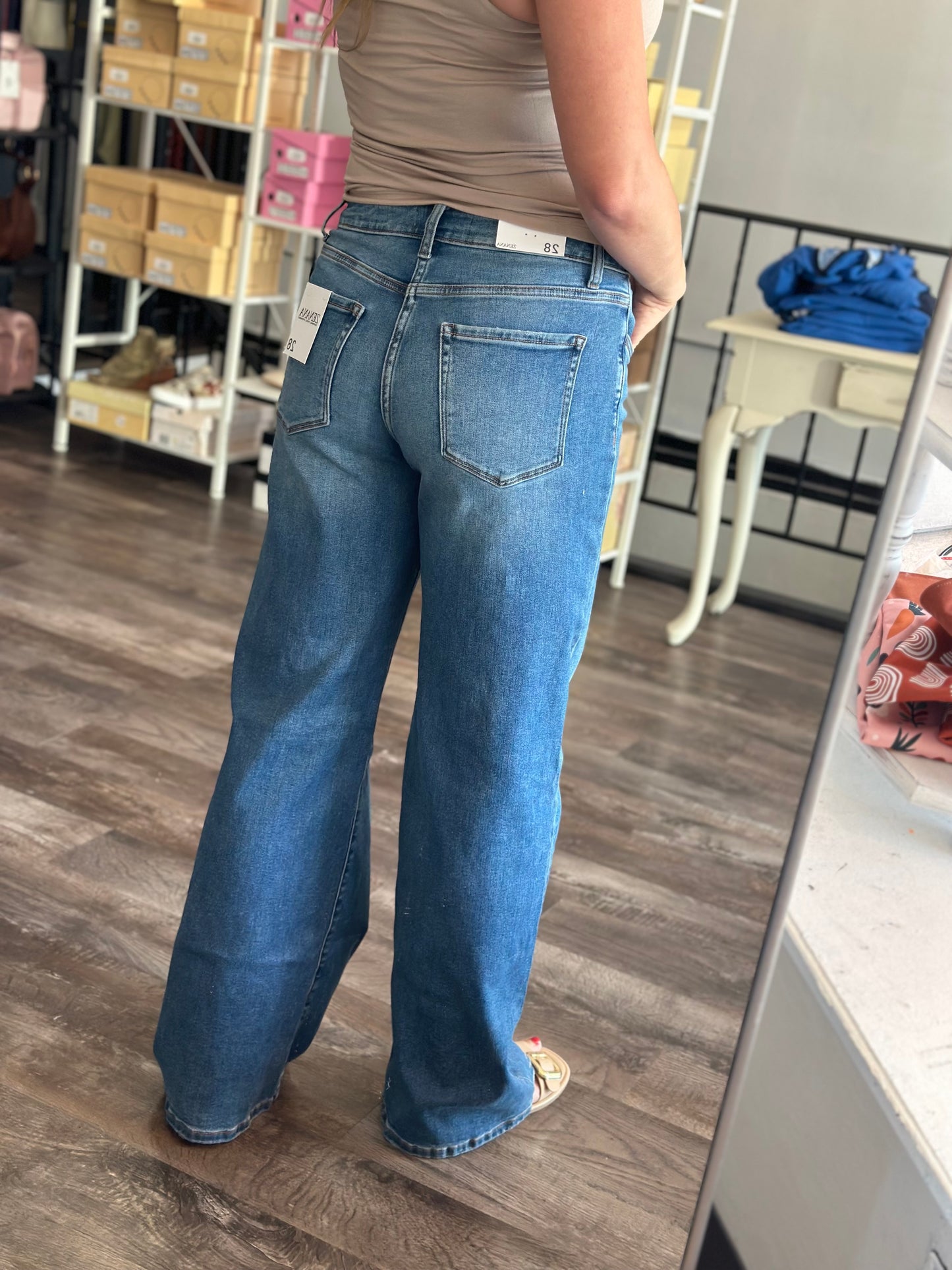 Gwen High Rise Straight Leg Denim