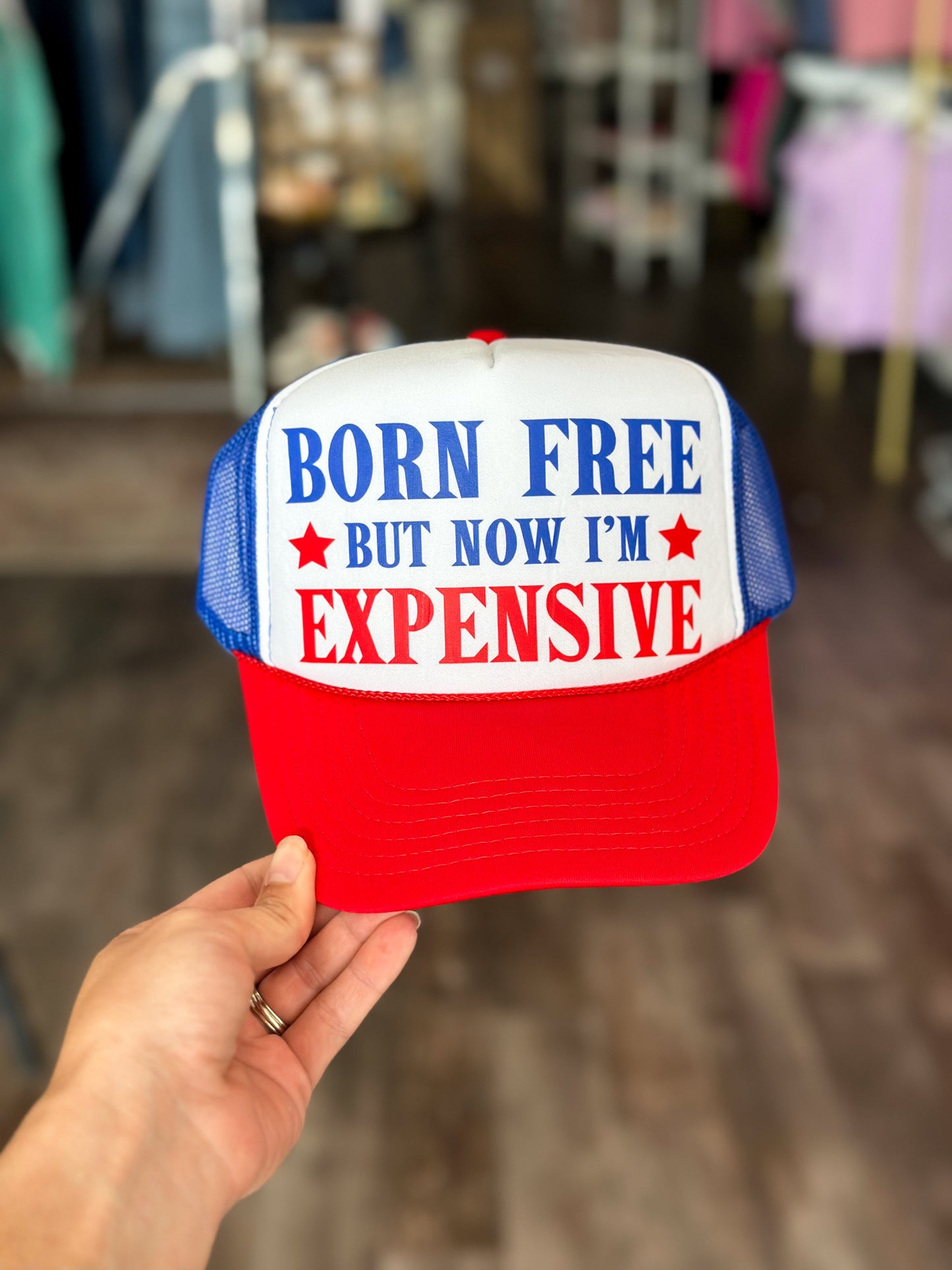 Born Free Now I’m Expensive Trucker Hat