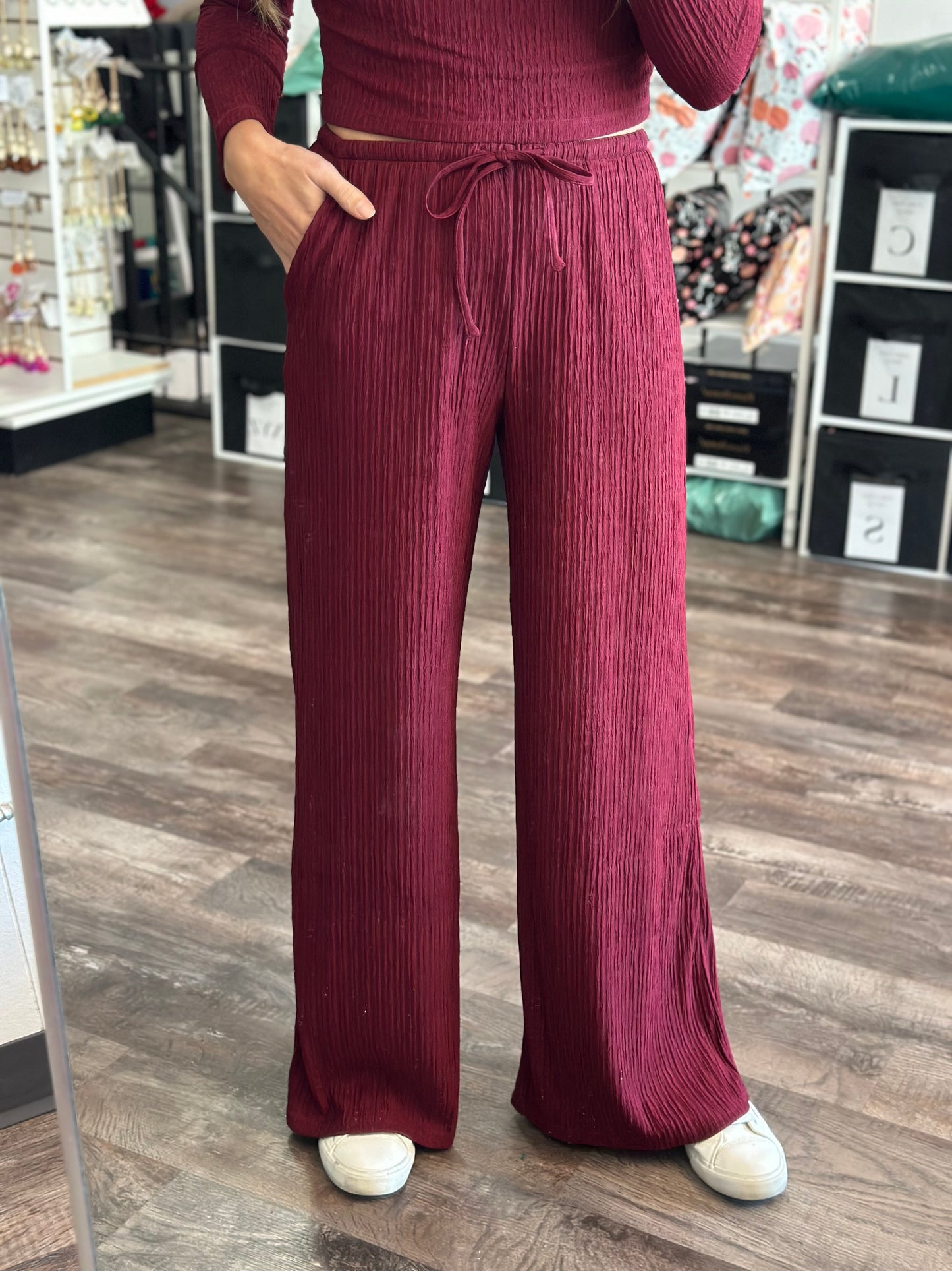 Unapologetic 2 Piece Set (Burgundy)