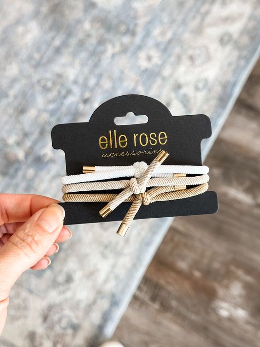 Hair Tie Trio - Oatmeal Neutrals