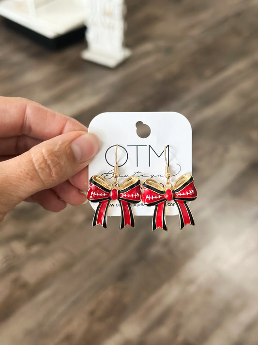 Game Day Bow Earrings