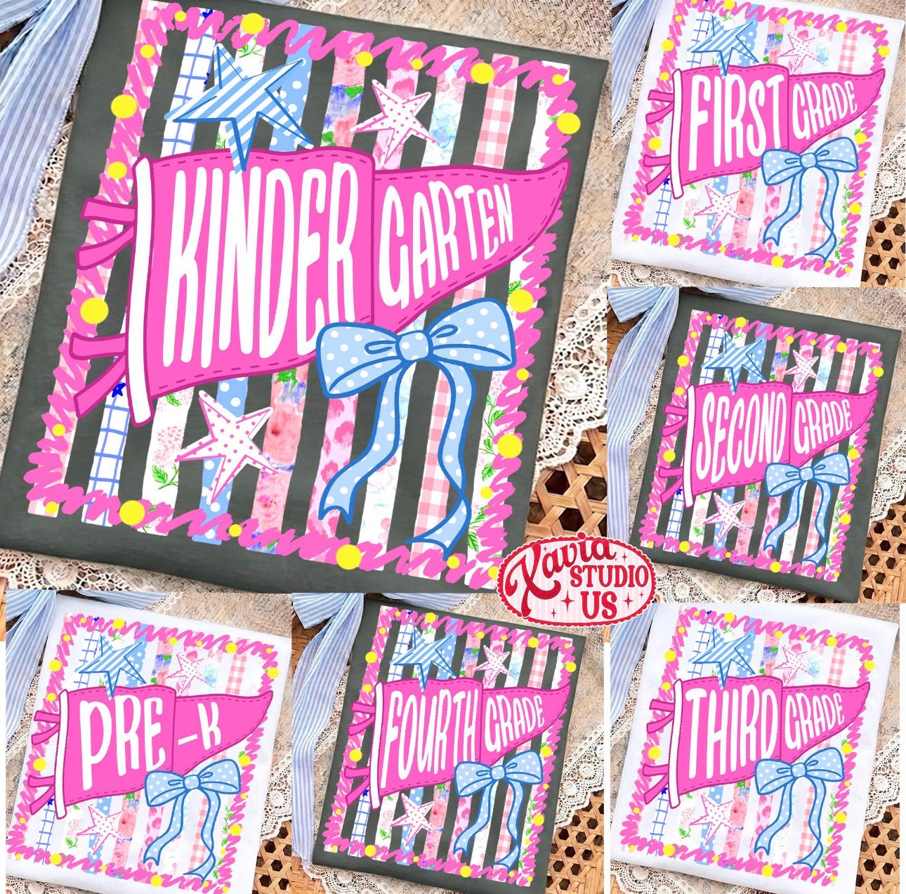 Preorder Back To School Girly Flag Graphic Tee