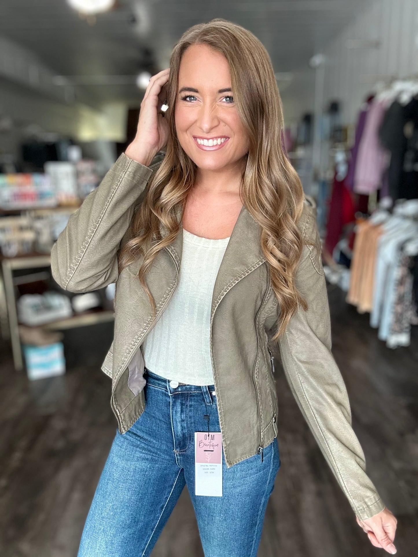 Here For A Good Time Pleather Jacket