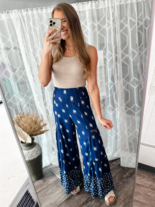 Katy Floral Wide Leg Pants