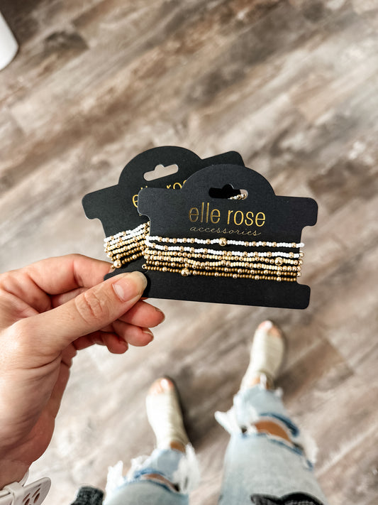 Stacked Beaded Bracelet - Neutrals