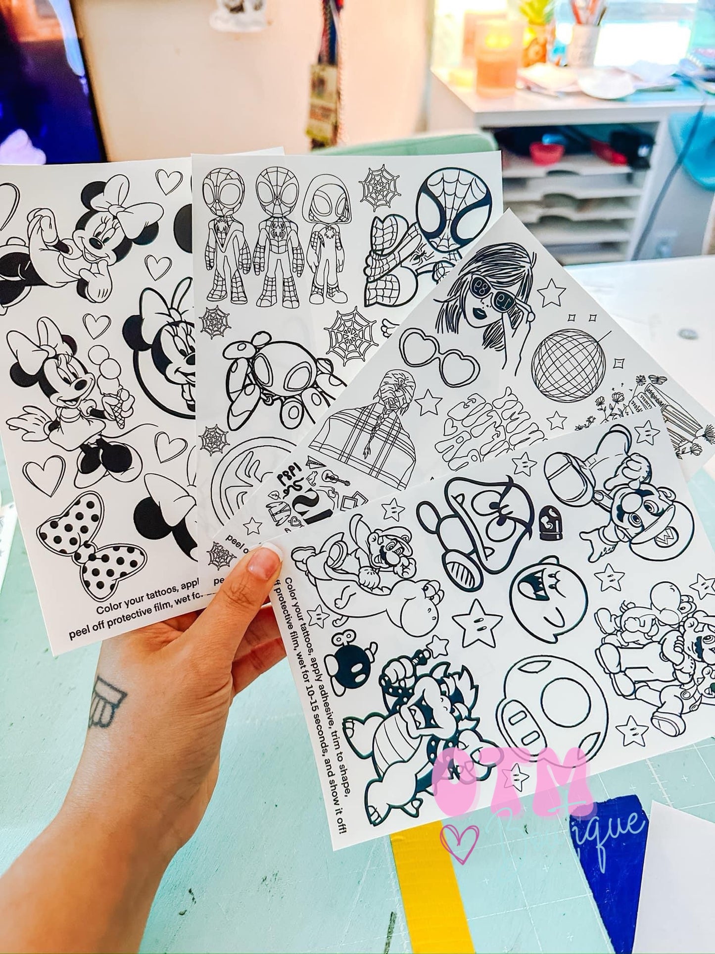 Color Your Own Tattoo Sheets