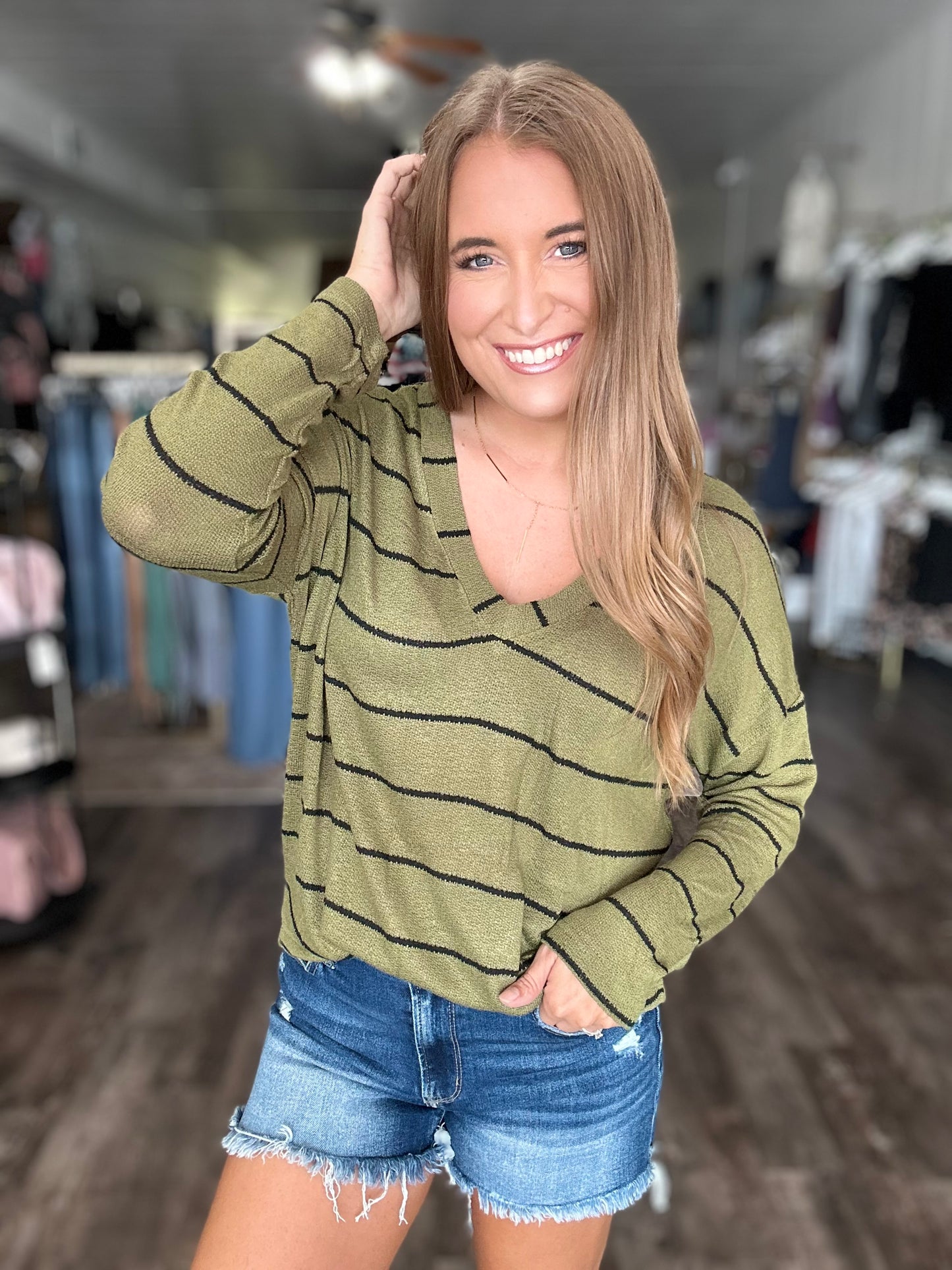 Make It On Your Own Striped Knit Top