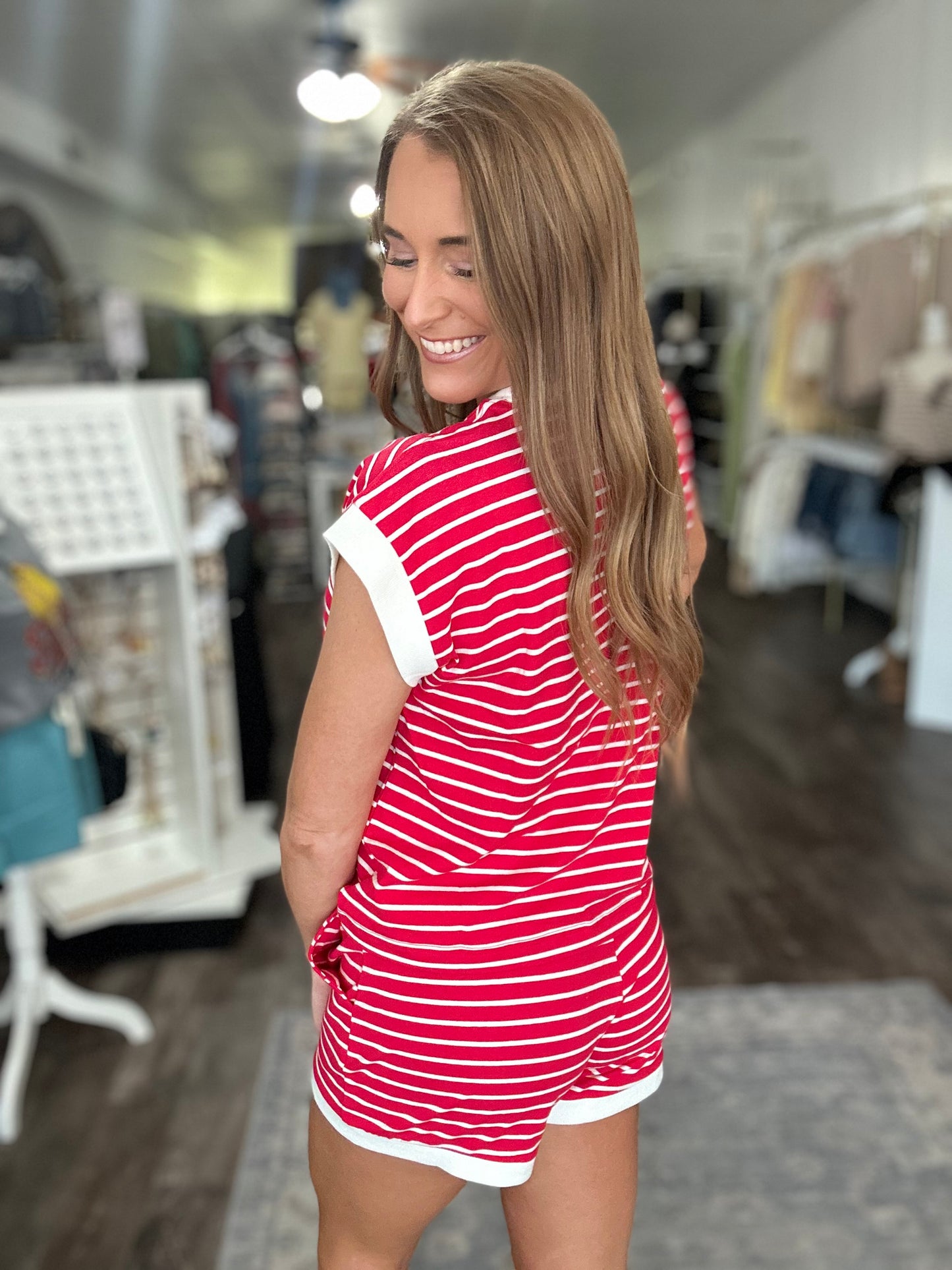 Sunny Days Ahead Striped Set (Red)