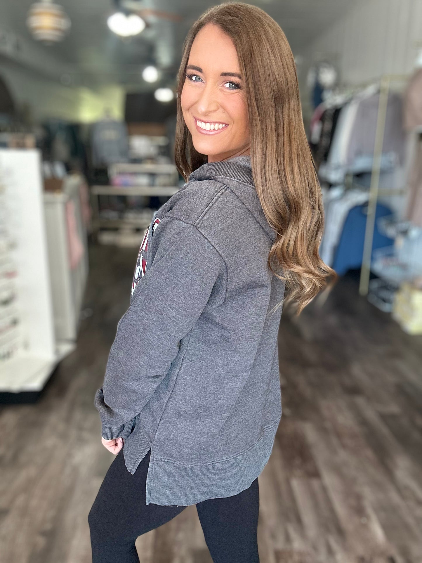 Hoosiers Oversized Acid Wash Hoodie