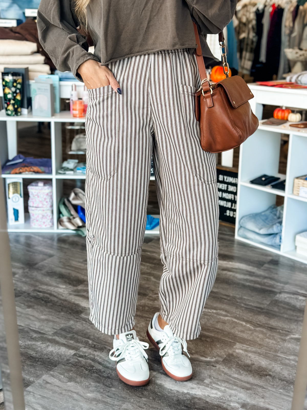 Bianca Striped Barrel Pants