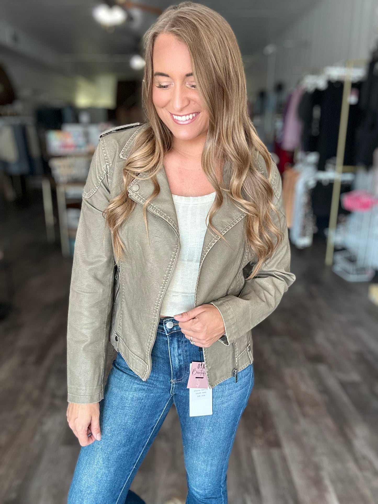 Here For A Good Time Pleather Jacket