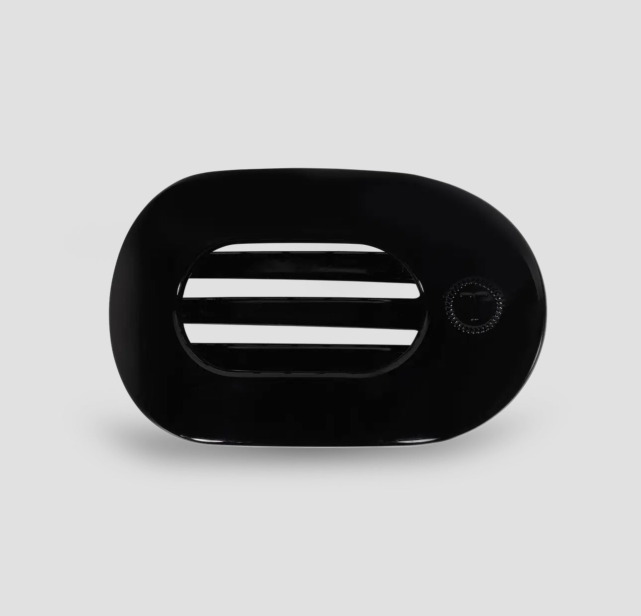 Jet Black Round Flat Clip - Small