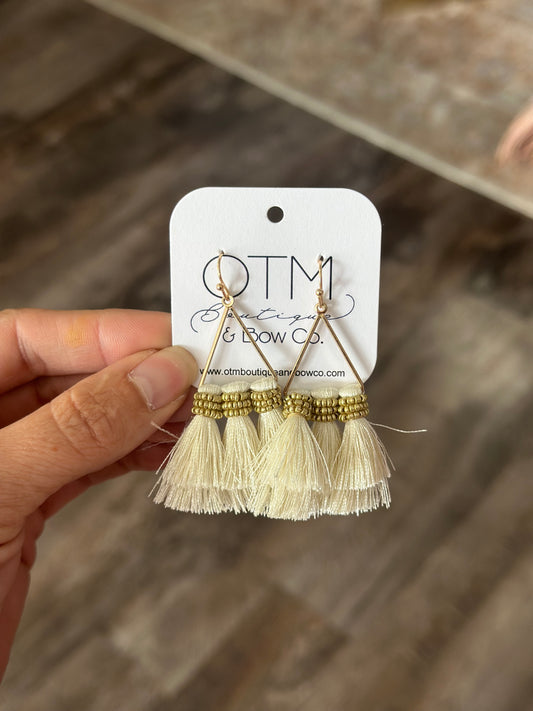 On A Whim Frayed Earrings