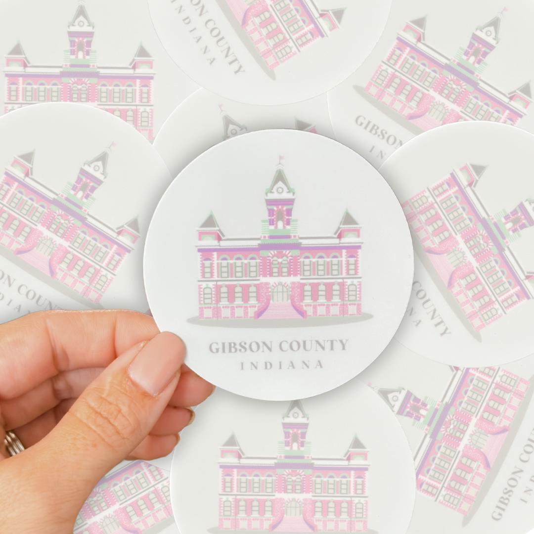 Gibson County Round Sticker