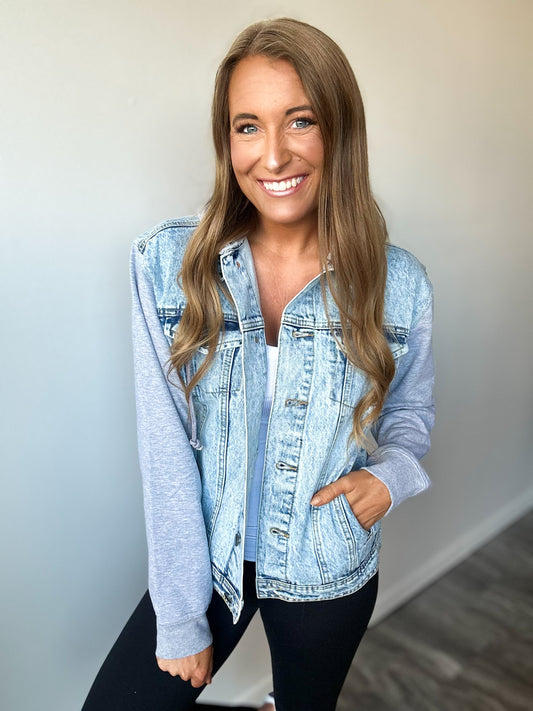 All I Want Acid Wash Denim Jacket