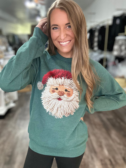 Santa Faux Yarn Crewneck