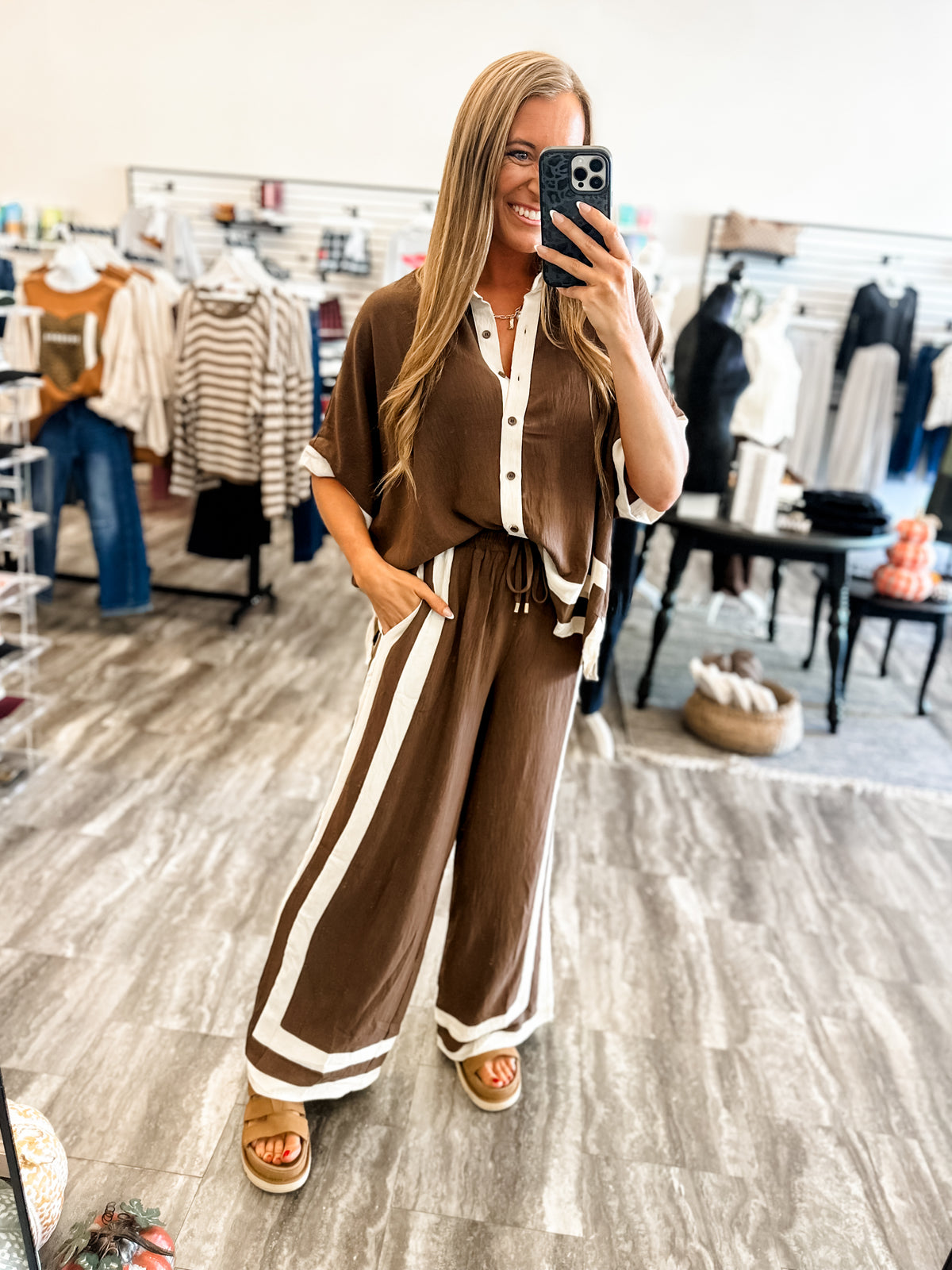 Hazel Contrast Trim 2 Piece Set