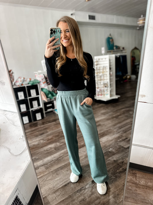 Dream On Fleece Sweatpants (Ash Jade)
