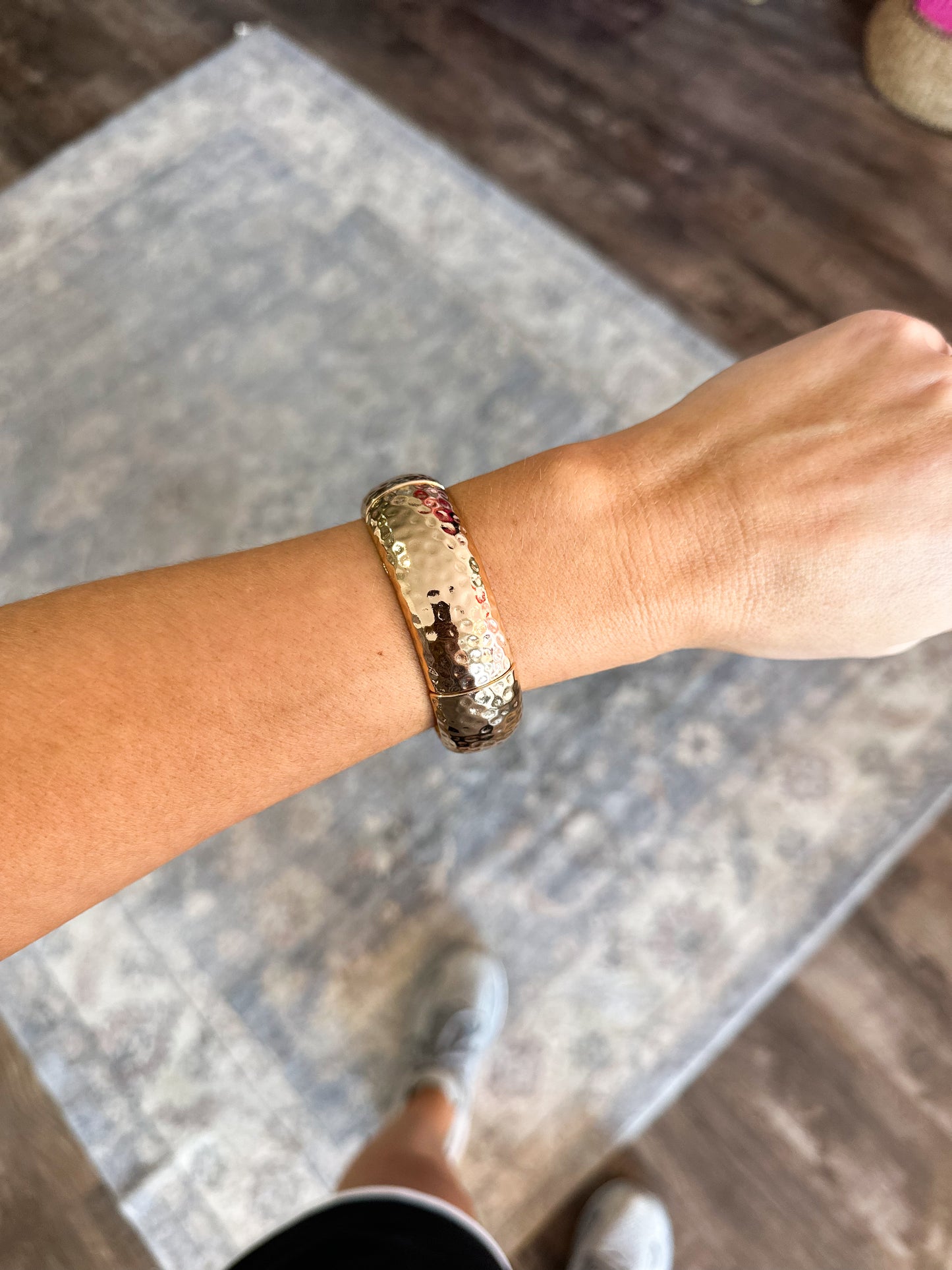 Hammered Gold Bracelet