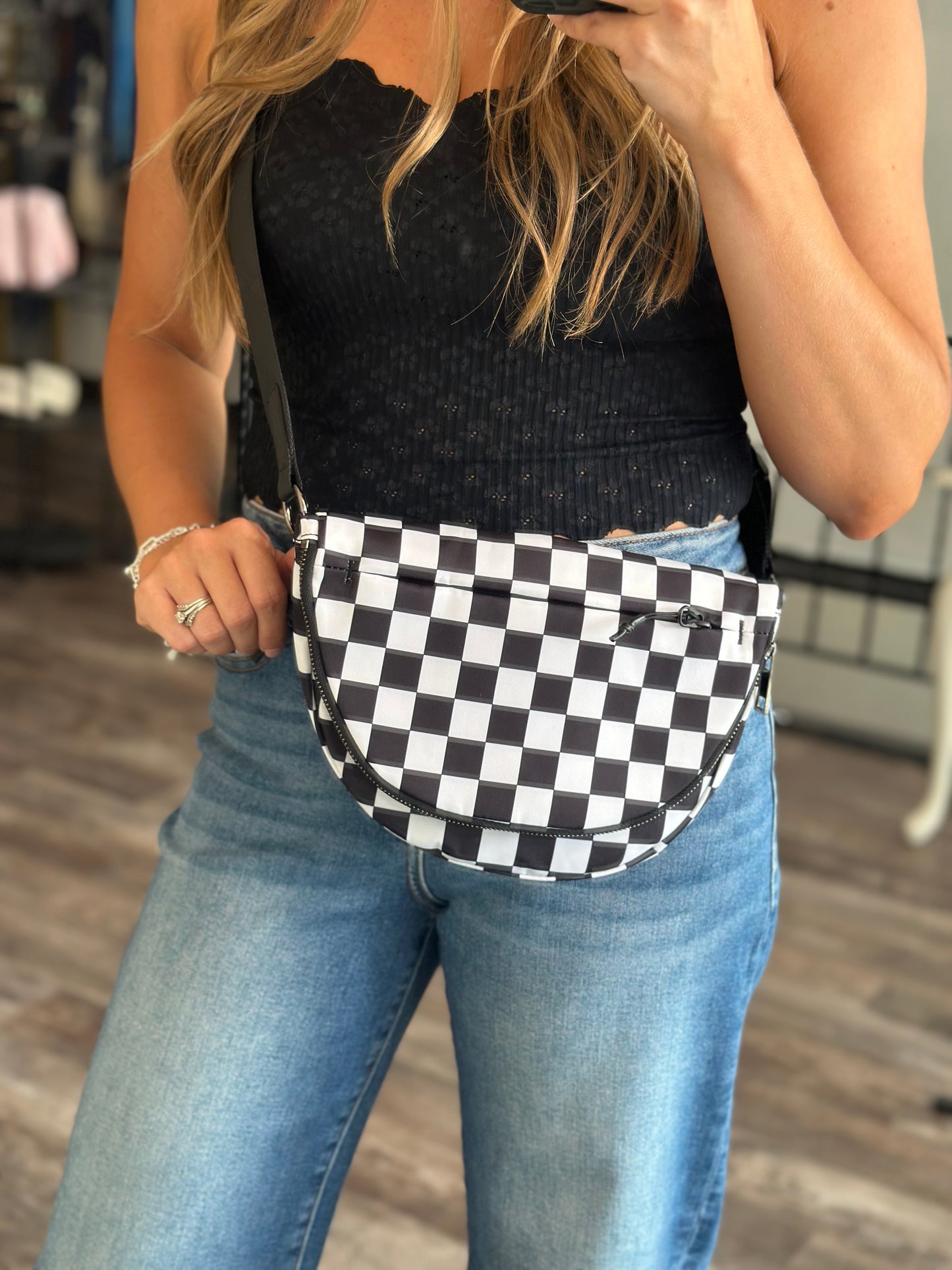 RESTOCK For The Hustle Sling Bag - Checkered