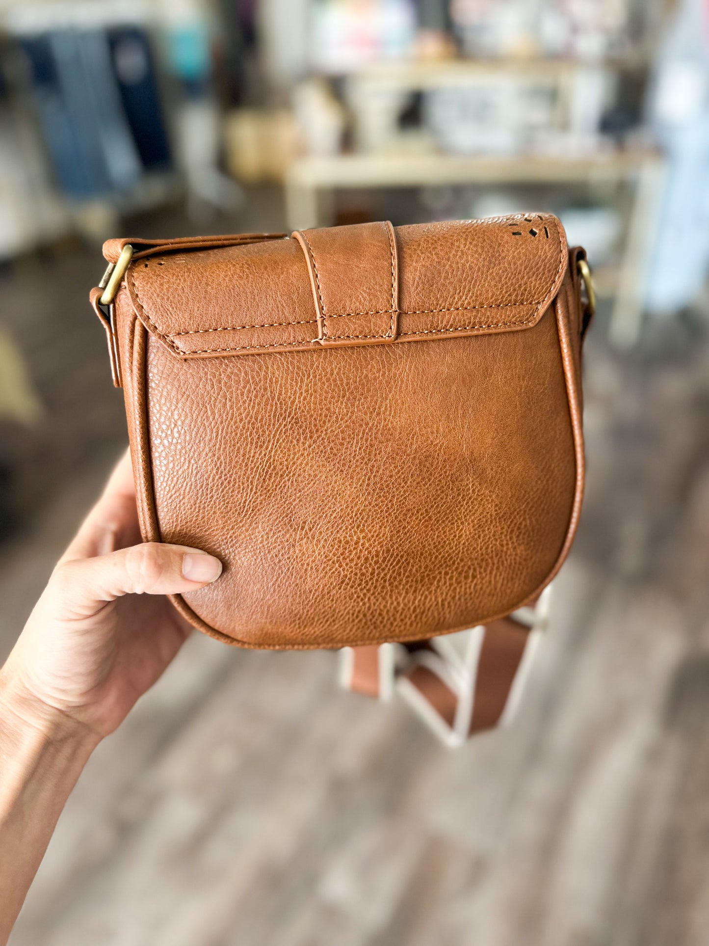 Look How Far You’ve Come Buckle Crossbody - Brown