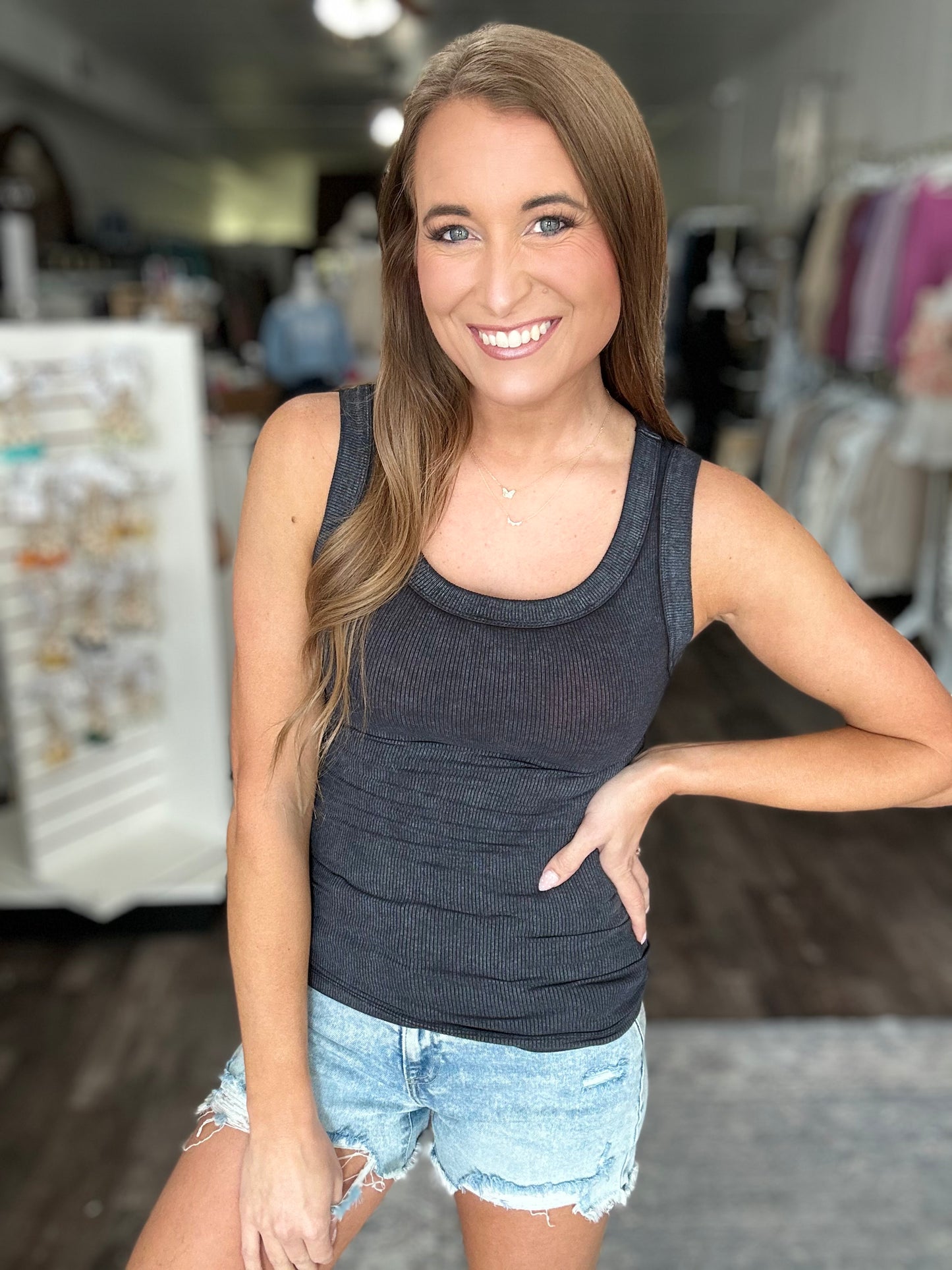 Better Than Basic Ribbed Tank (Black)