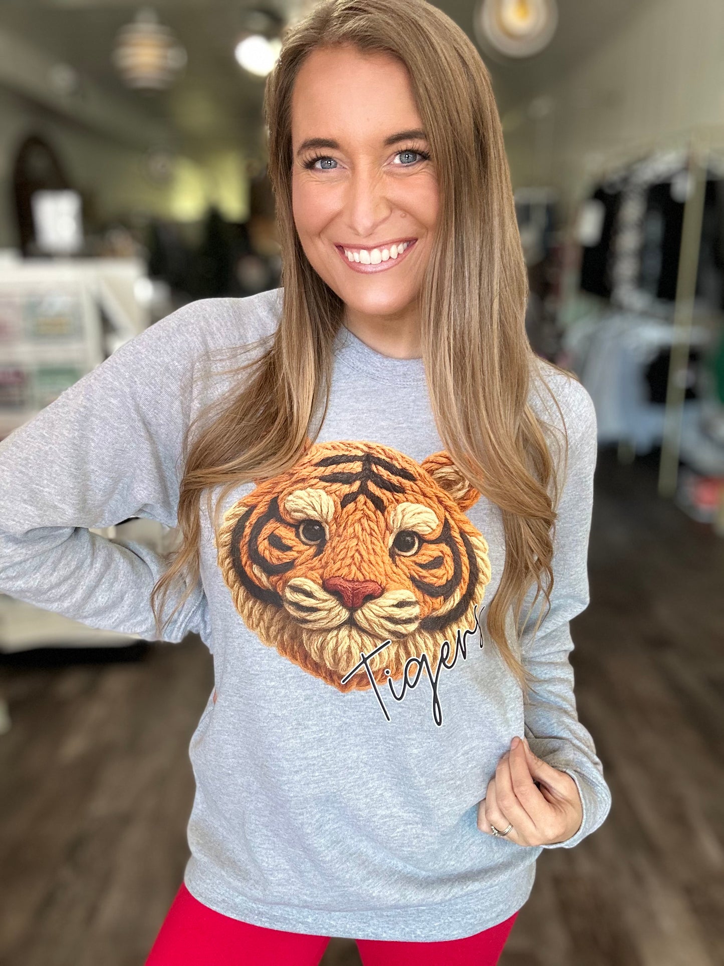 PREORDER Tigers Faux Yarn Crewneck
