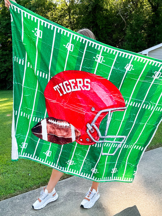 50x60 Tigers Football Blanket