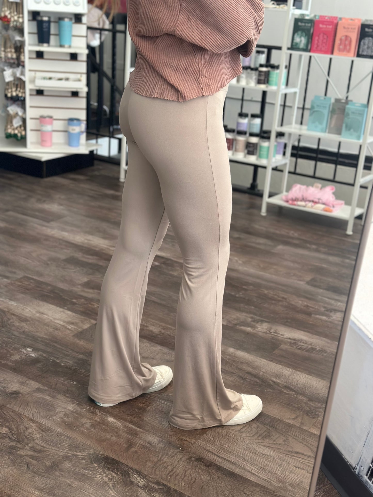 Give Me More Flare Leggings - Mocha