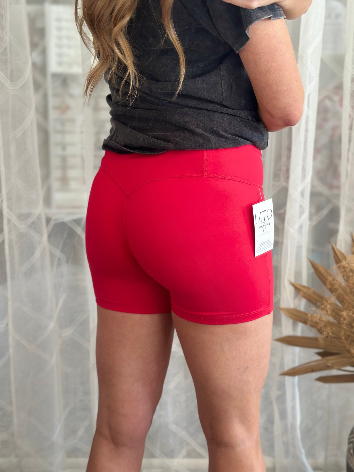 RESTOCK On The Run Biker Shorts (Red)