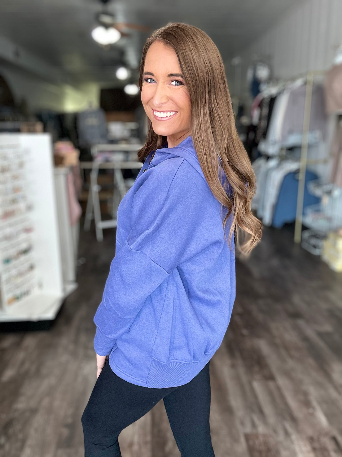 Sweet & Cozy Hooded Pullover (Periwinkle)