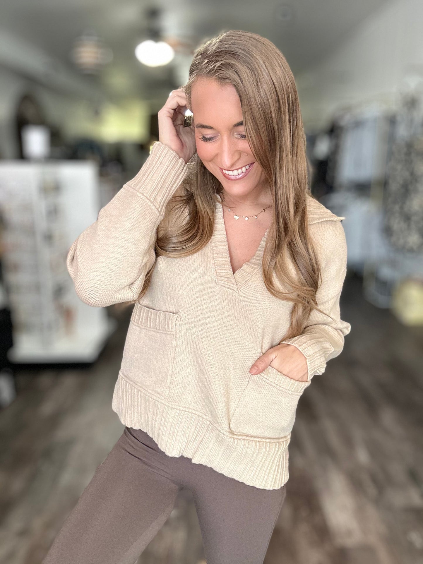 Lesson Learned Front Pocket Sweater