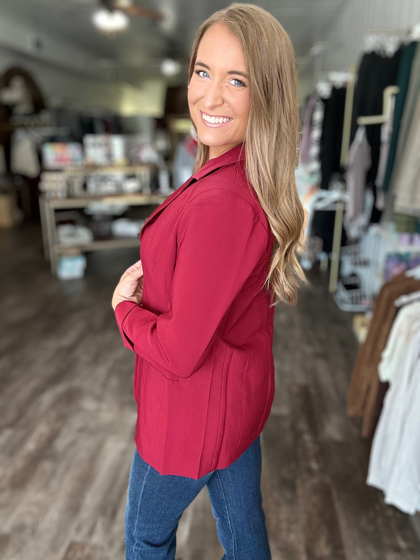 The Go-Getter Blazer - Burgundy