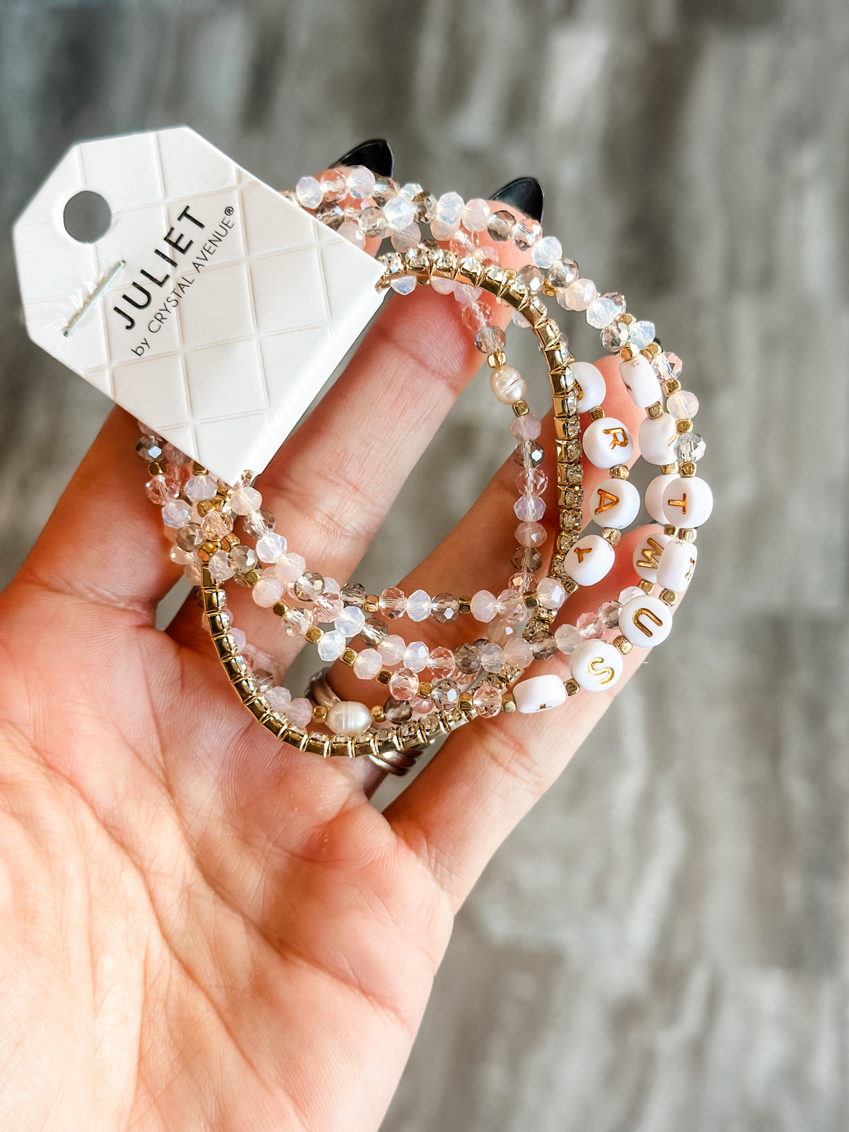 PREORDER Pray, Trust, Wait Stacked Bracelet