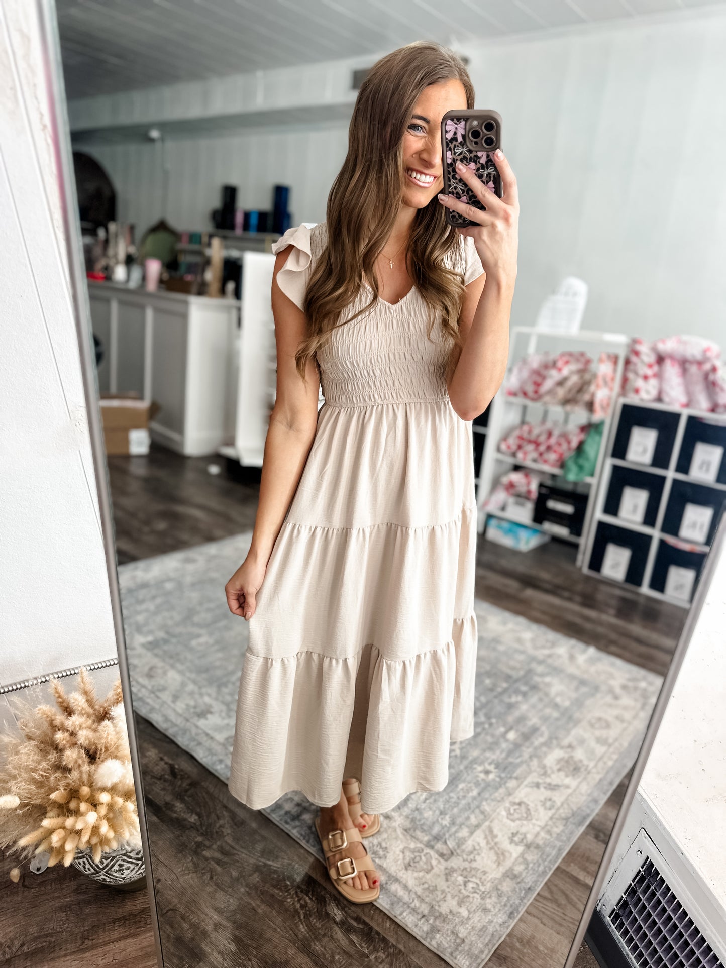 Easy Grace Tiered Midi Dress
