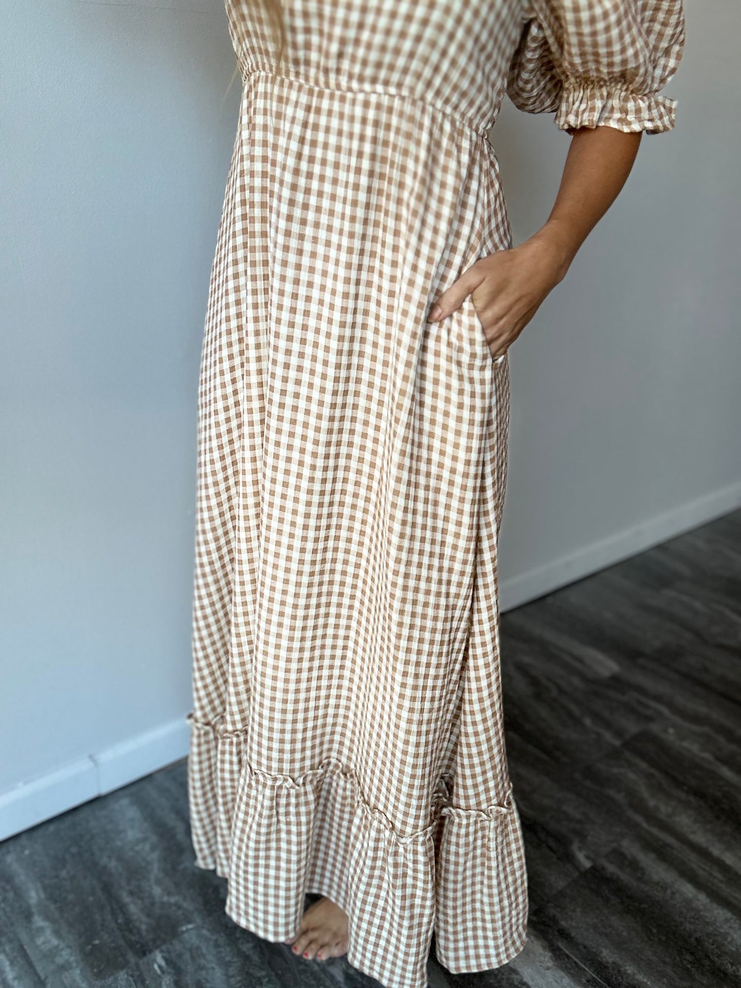 In The Park Gingham Maxi Dress