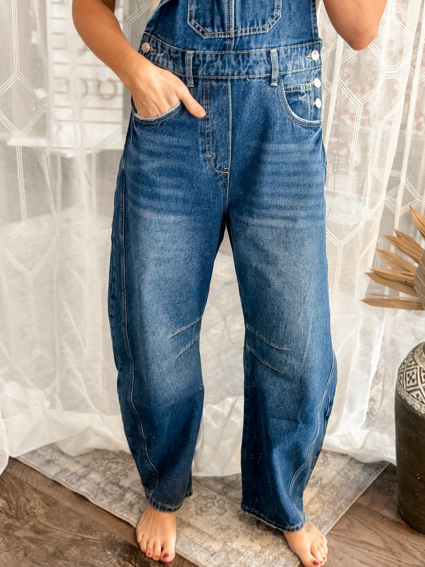 True To You Denim Overalls (Dark)