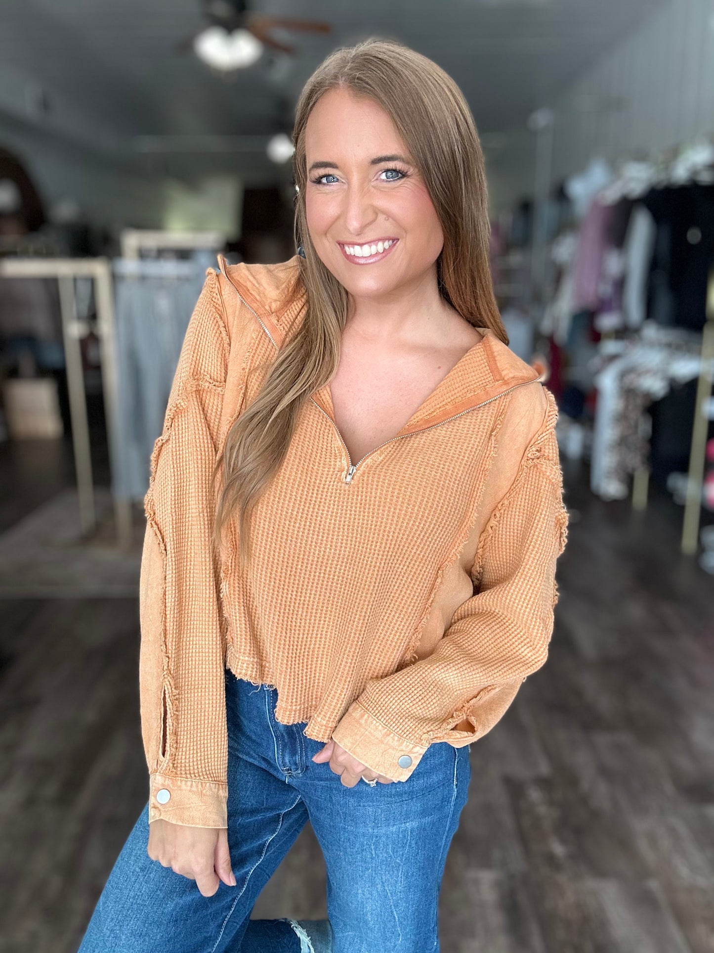 Stay Loving You Waffle Knit Top