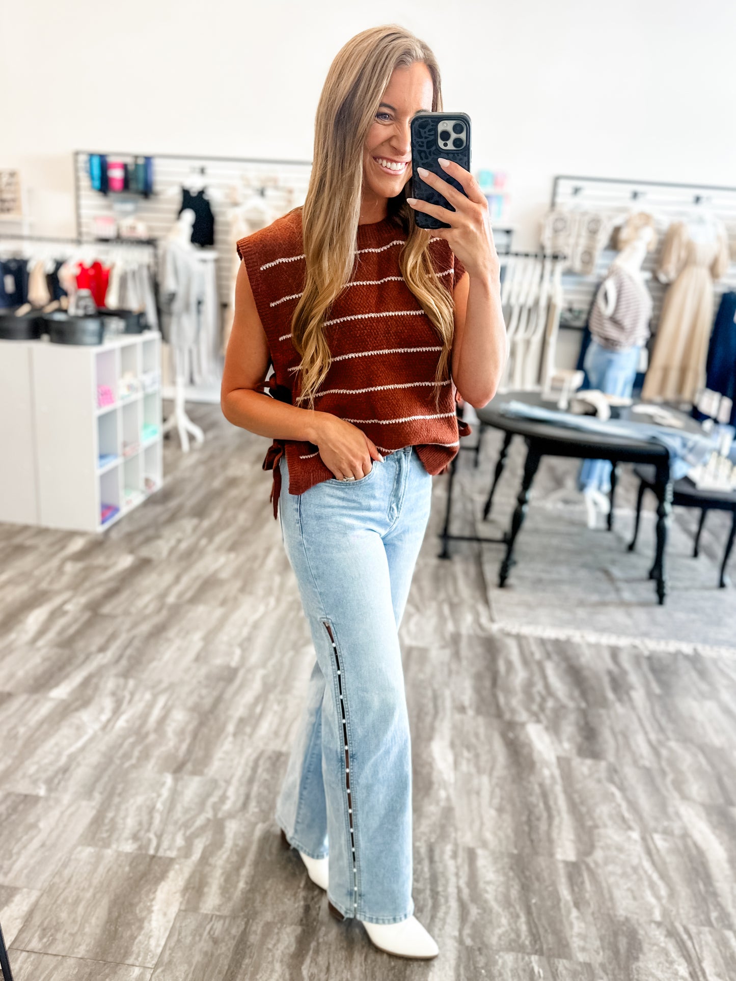 Aurora Pearl Beaded Denim