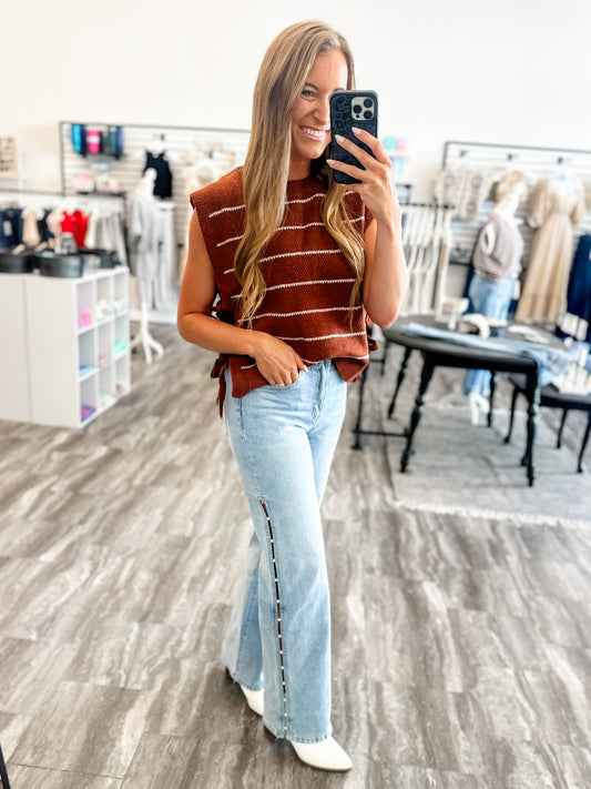 Aurora Pearl Beaded Denim