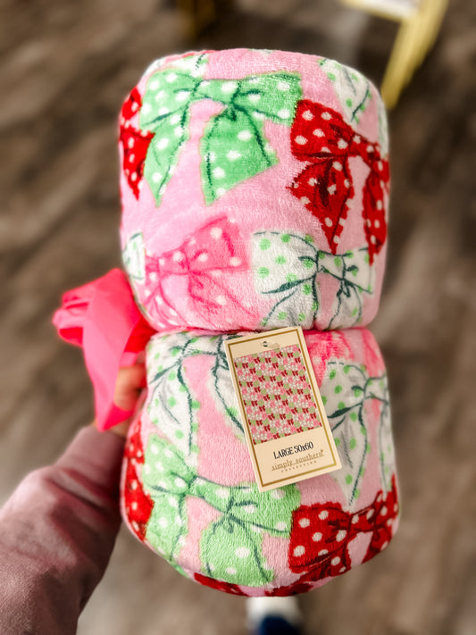 Holiday Dots Blanket - Simply Southern