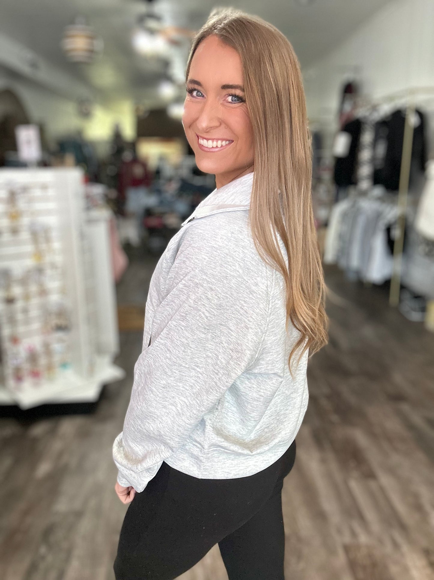 All For What Scuba Quarter Zip (Heather Grey)