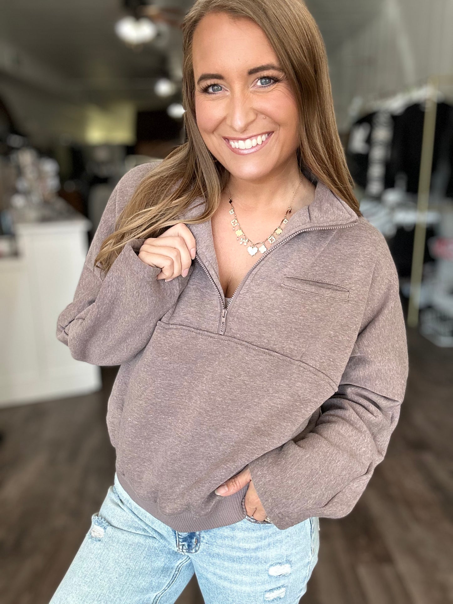 High Stakes Cozy Fleece Pullover