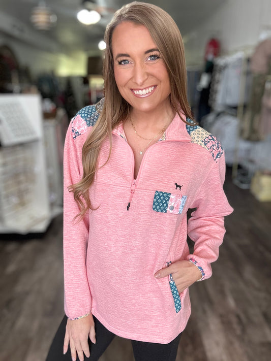 Aria Petal Quarter Zip - Simply Southern