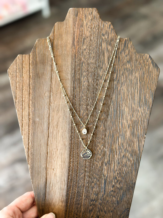 Coin & Charm Layered Necklace