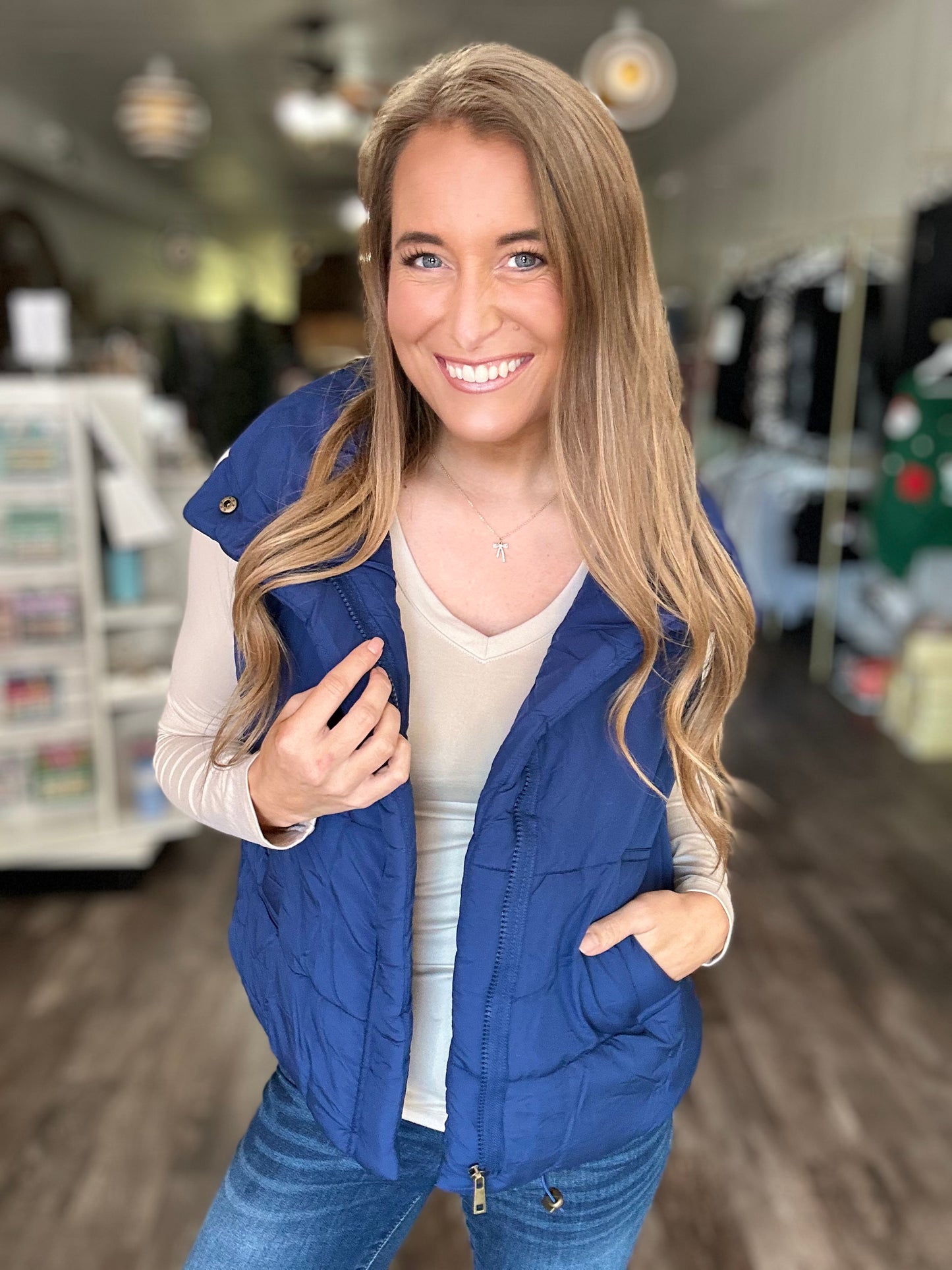 Day Trip Puffer Vest - Blue