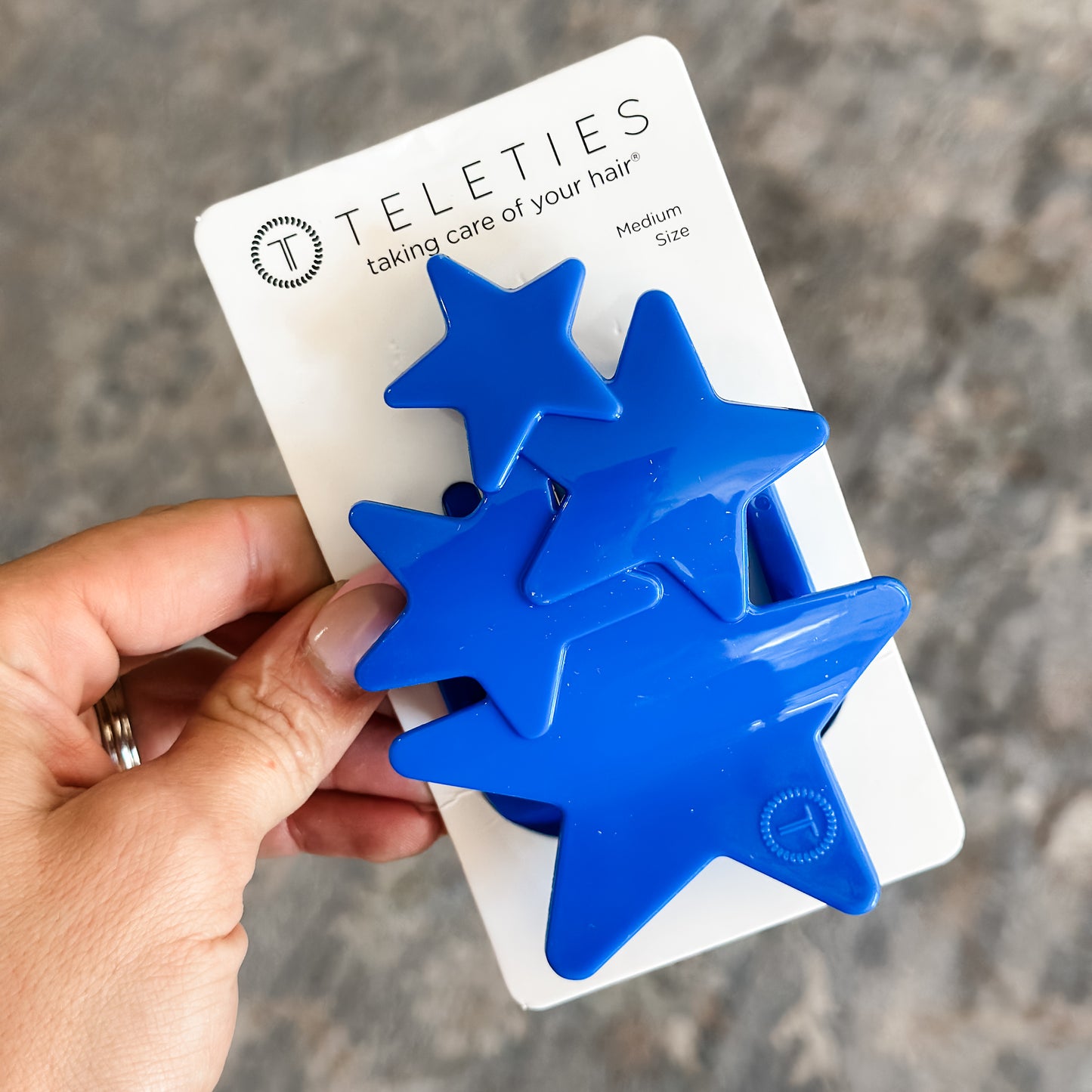 Blue Shooting Star Flat Clip - Medium